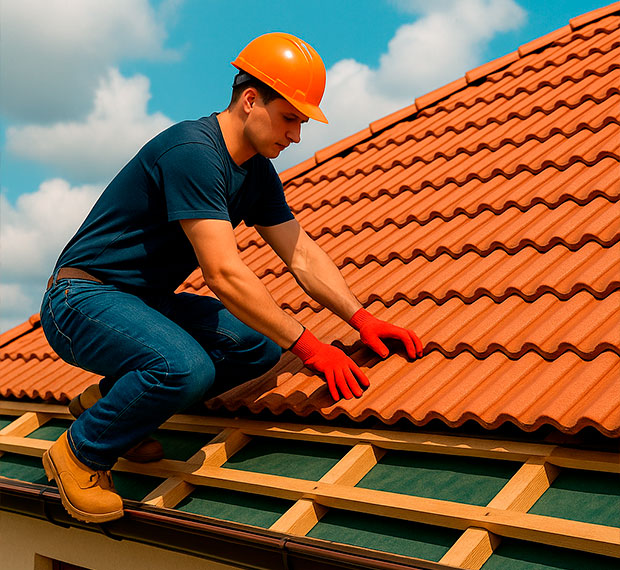 Кровля из цементно-песчаной черепицы в Саранске