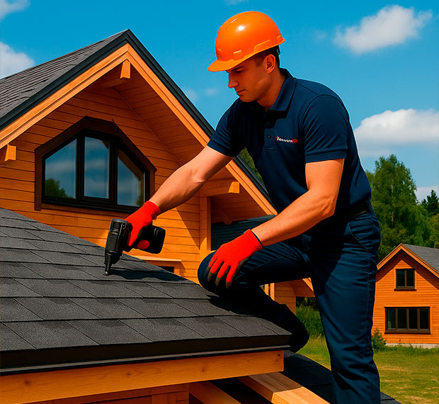 Монтаж кровли из мягкой черепицы в Саранске