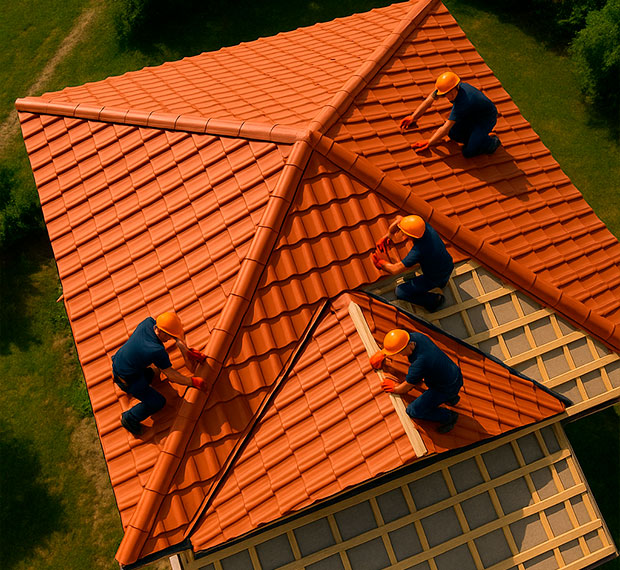 Монтаж 3-скатной крыши в Саранске